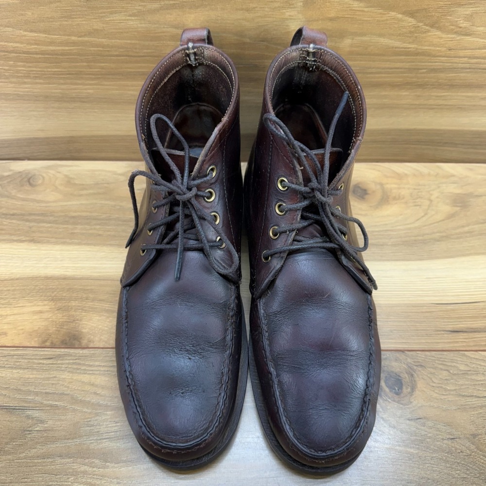 ORVIS Gokey Sauvage Moc Toe Chukka Boot Mens 9.5 D Brown Leather Hikers USA Made